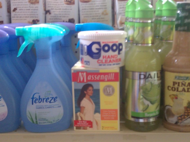 i went back to that one bodega a few months later and the goop was still sitting on top of the massengill