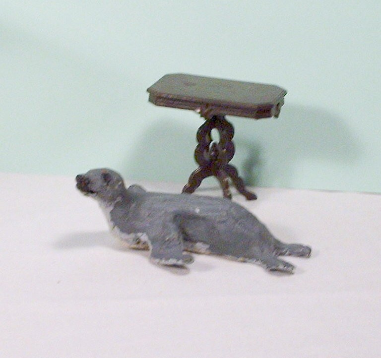 miniature table in the photo is to show scale and is not for sale