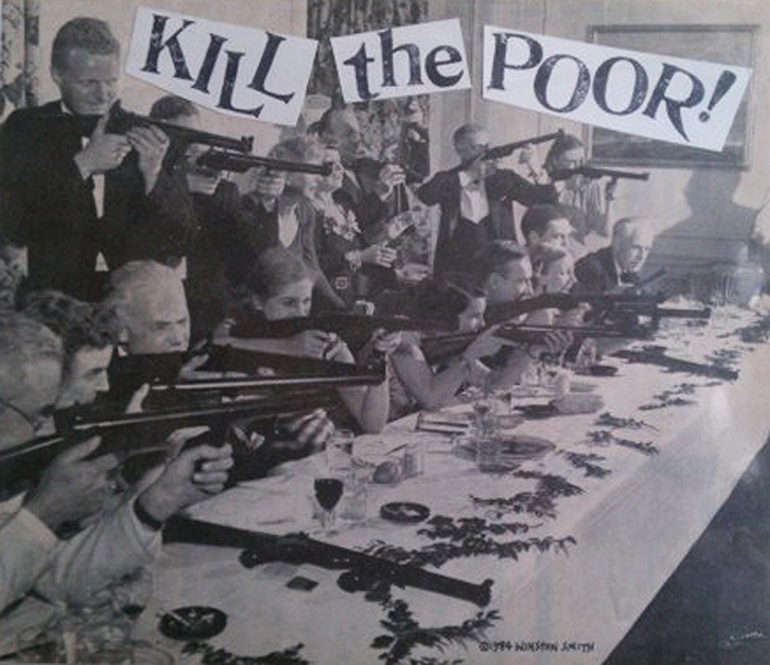 scored an original 1984 kill the poor collage by punk artist winston smith